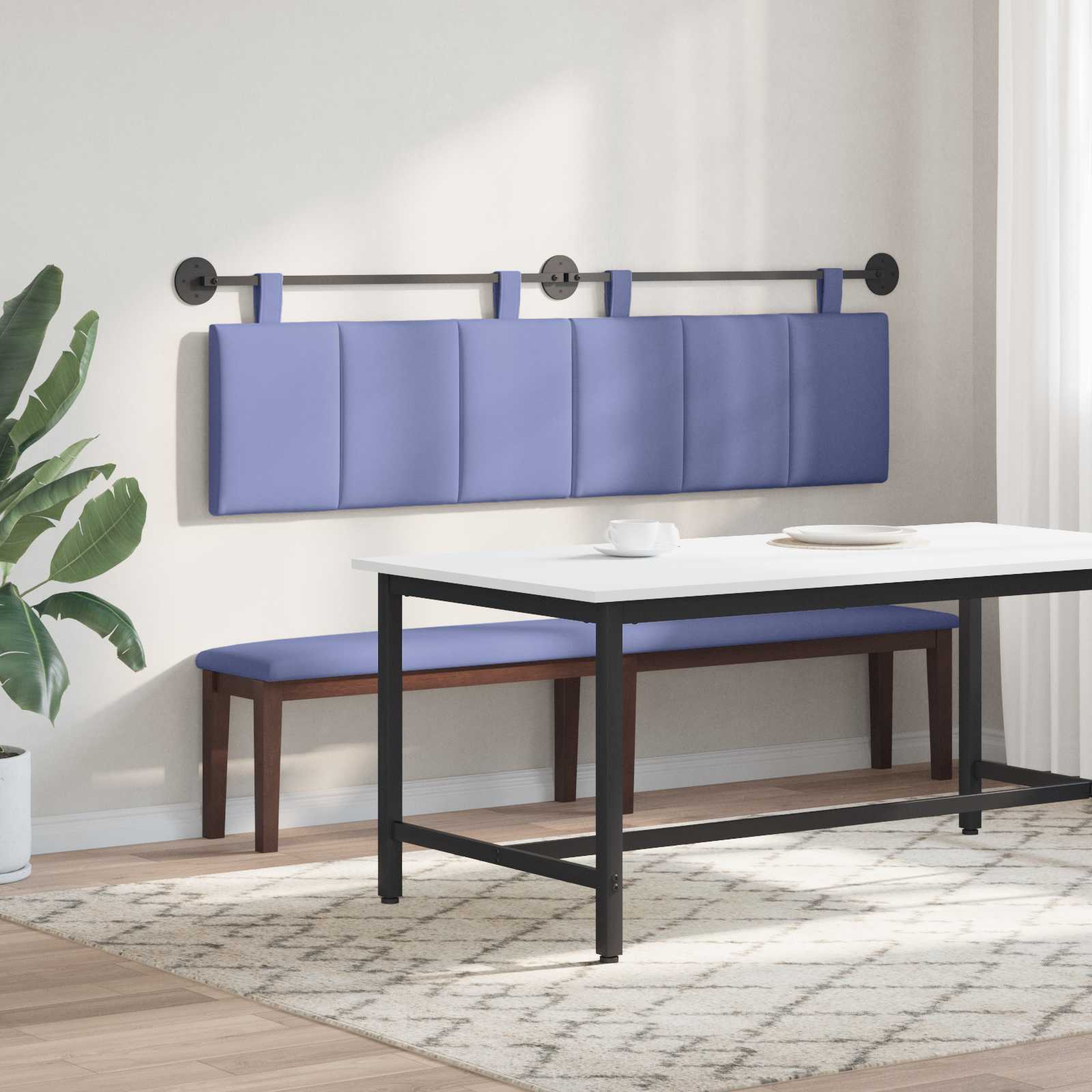 Testata appesa Rigato Blu jeans 190 x 55 x 5 cm Tessuto 42032325