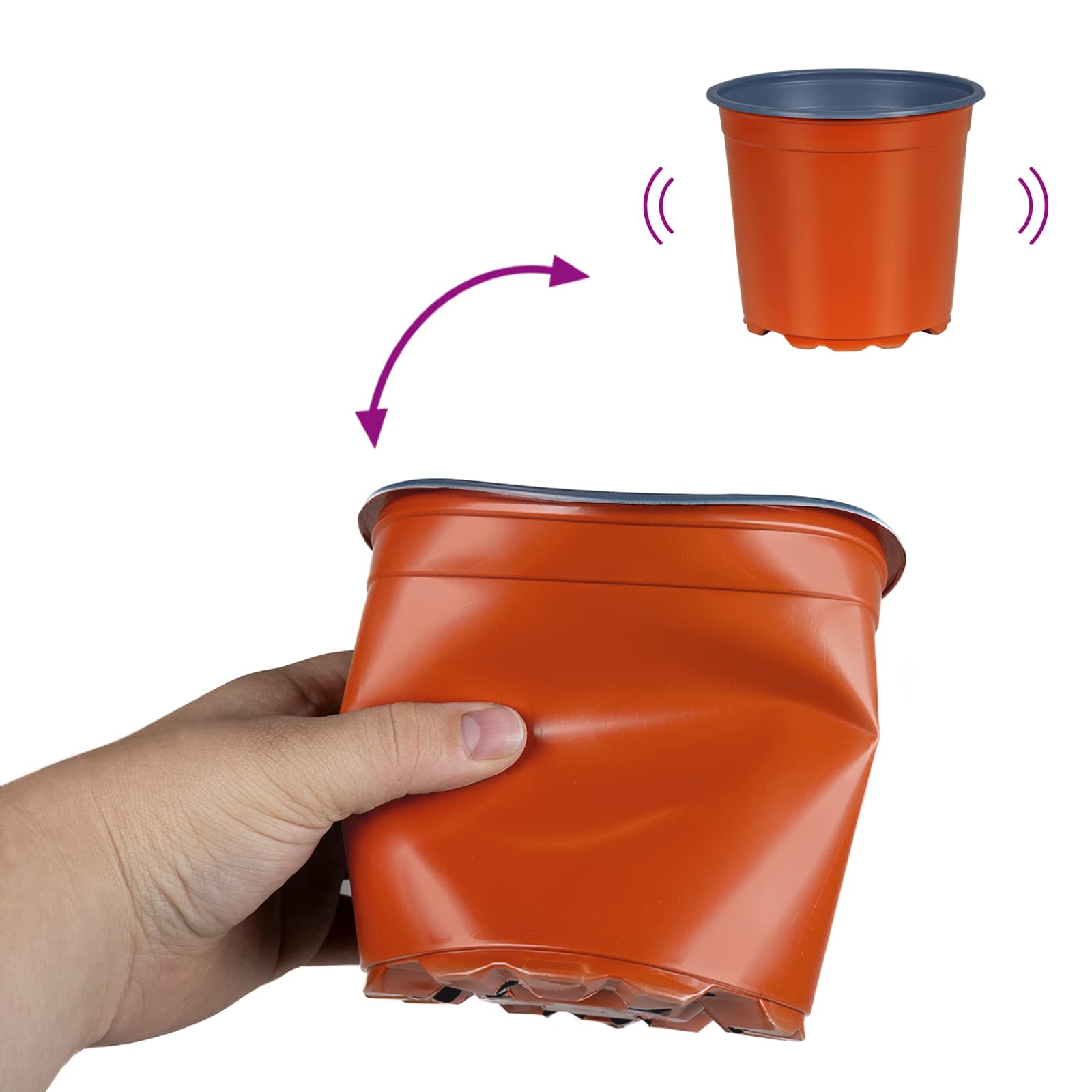 Vaso per Fiori 50 pcs Ceramica Ø 15 x 12.5 cm Plastica 42029487