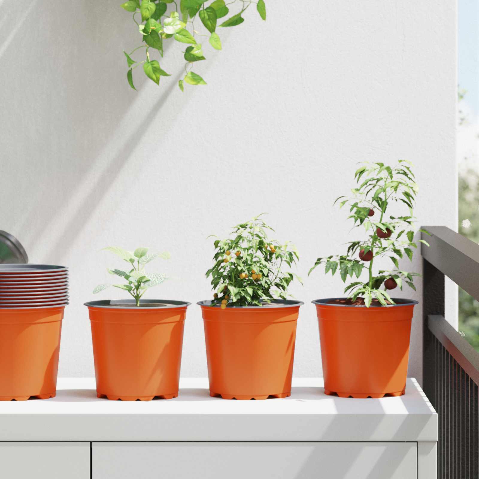 Vaso per Fiori 100 pcs Ceramica Ø 15 x 12.5 cm Plastica 42029488