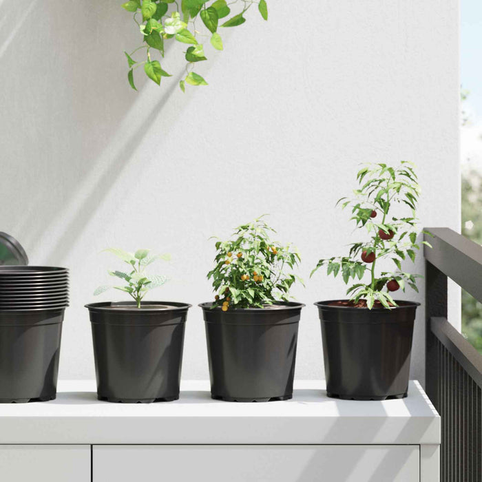 Vaso per Fiori 50 pz-Fioriera Piccola-Contenitore per Piante Nero ? 15 x 13 cm Plastica