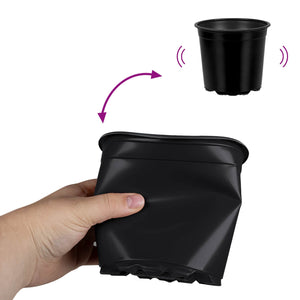 Vaso per Fiori 100 pz-Fioriera Piccola-Contenitore per Piante Nero ? 15 x 13 cm Plastica