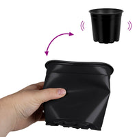 Vaso per Fiori 200 pz-Fioriera Piccola-Contenitore per Piante Nero ? 15 x 13 cm Plastica
