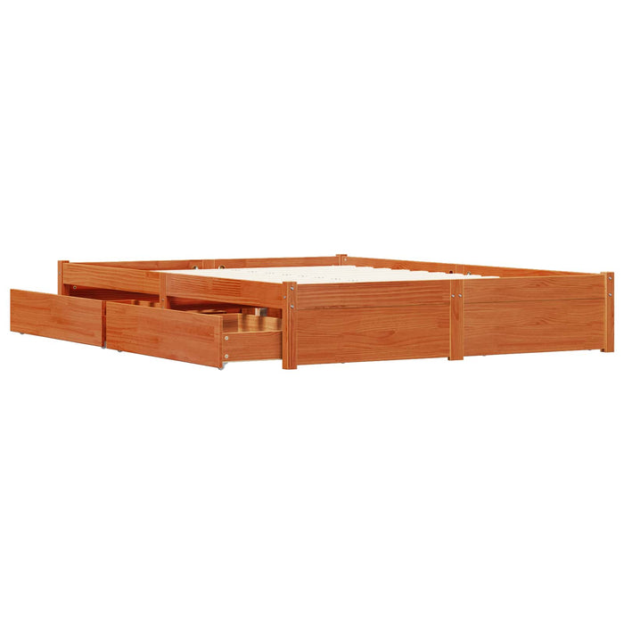 Struttura del letto con cassetto Marrone cerato 120 x 200 cm 3422698