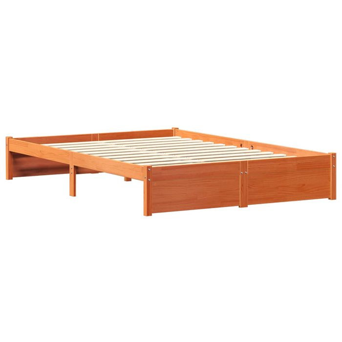Libreria Struttura Letto Marrone cerato 150 x 200 cm 3422700