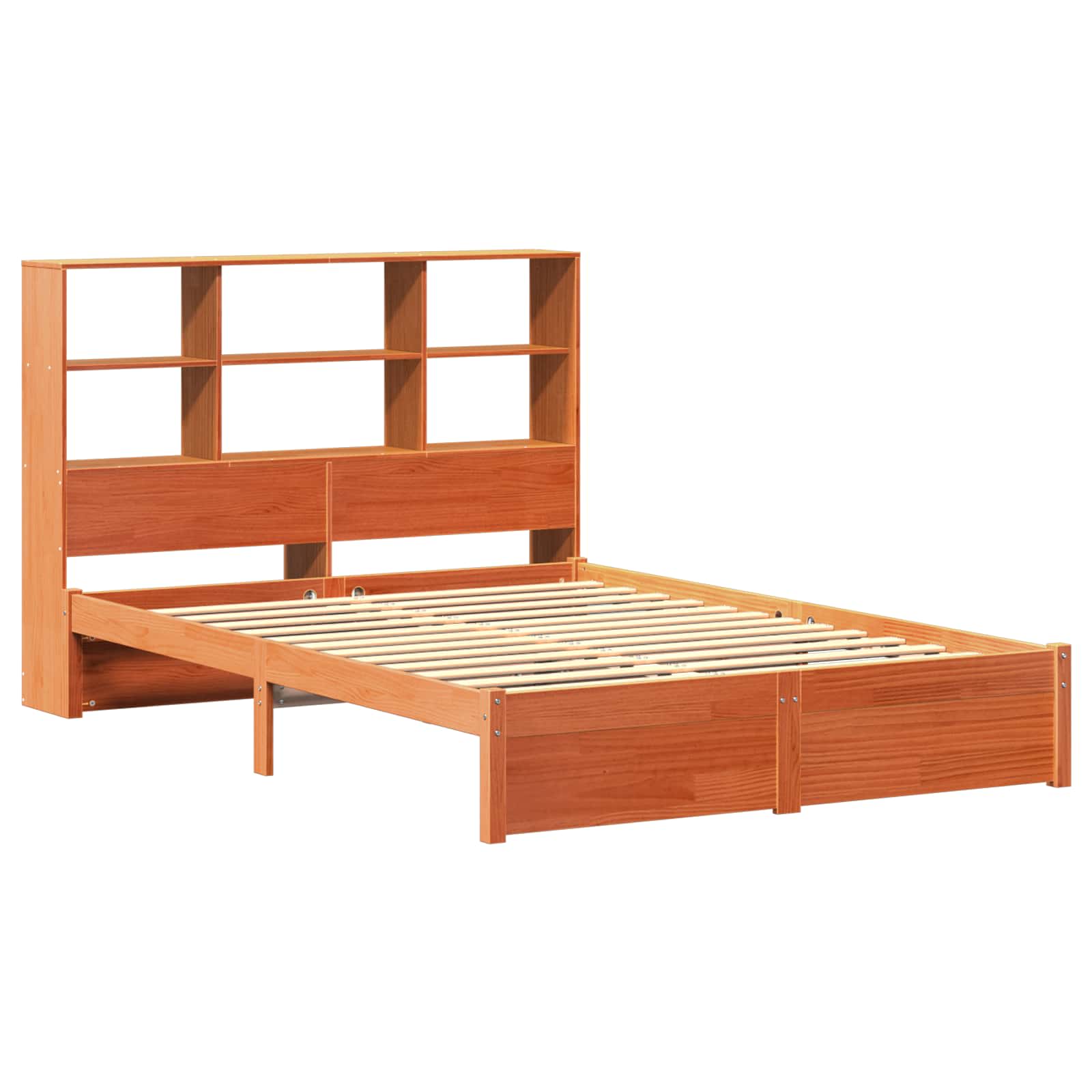 Libreria Struttura Letto Marrone cerato 150 x 200 cm 3422700