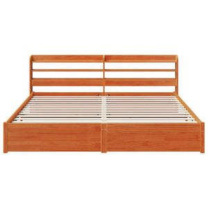 Struttura del letto 2 pcs Marrone cerato Legno di Pino Massello 3422710