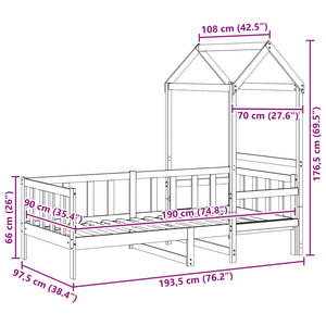 Set di Letto per il Giorno Marrone cerato Pino massello 3422714