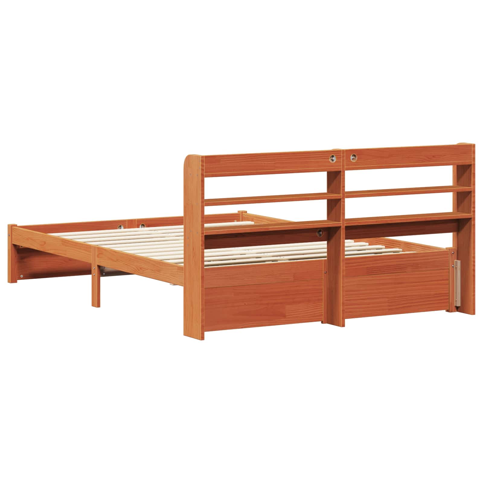 Struttura del letto 2 pcs Marrone cerato Legno di Pino Massello 3422722