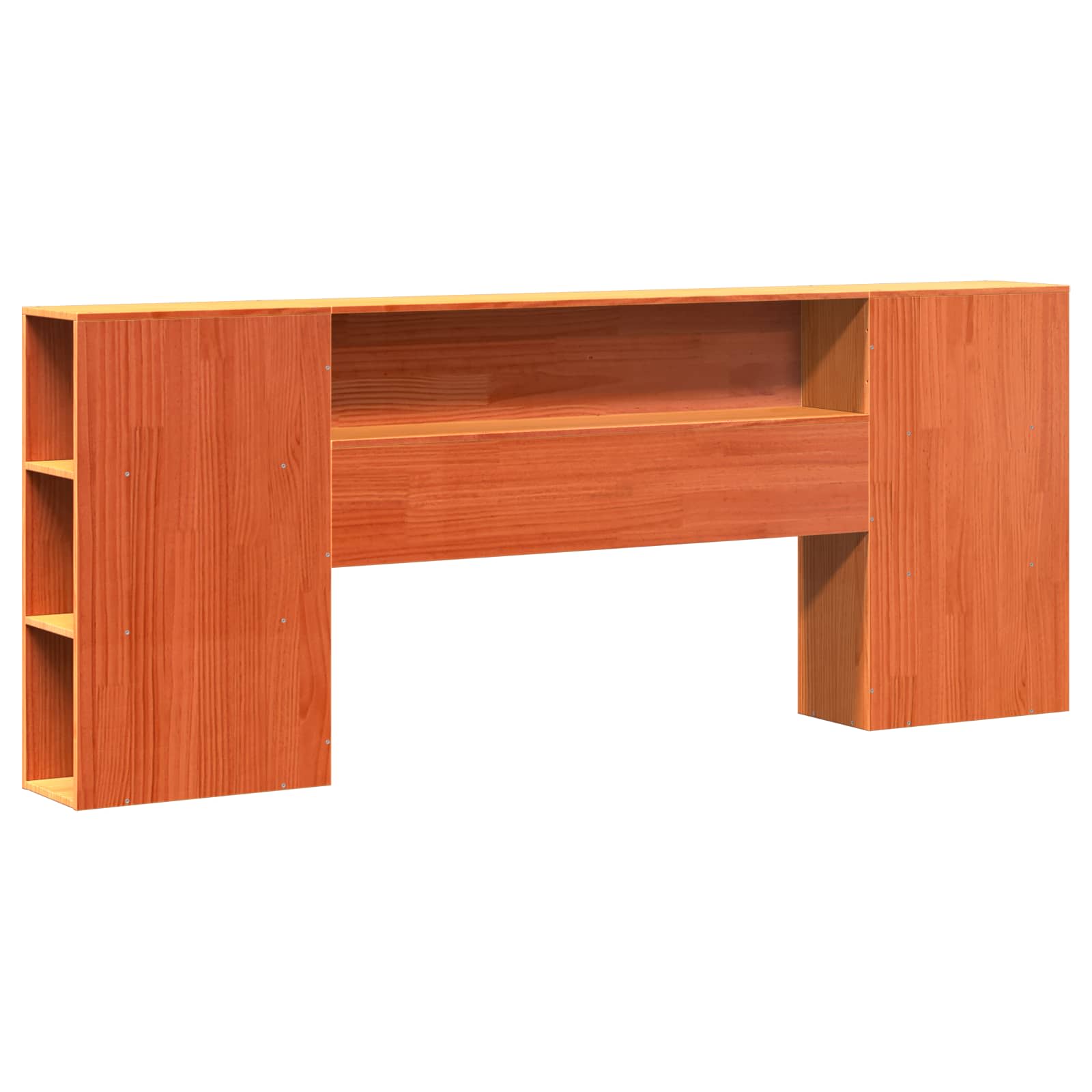 Libreria Struttura Letto Marrone cerato 200 x 200 cm 3422731
