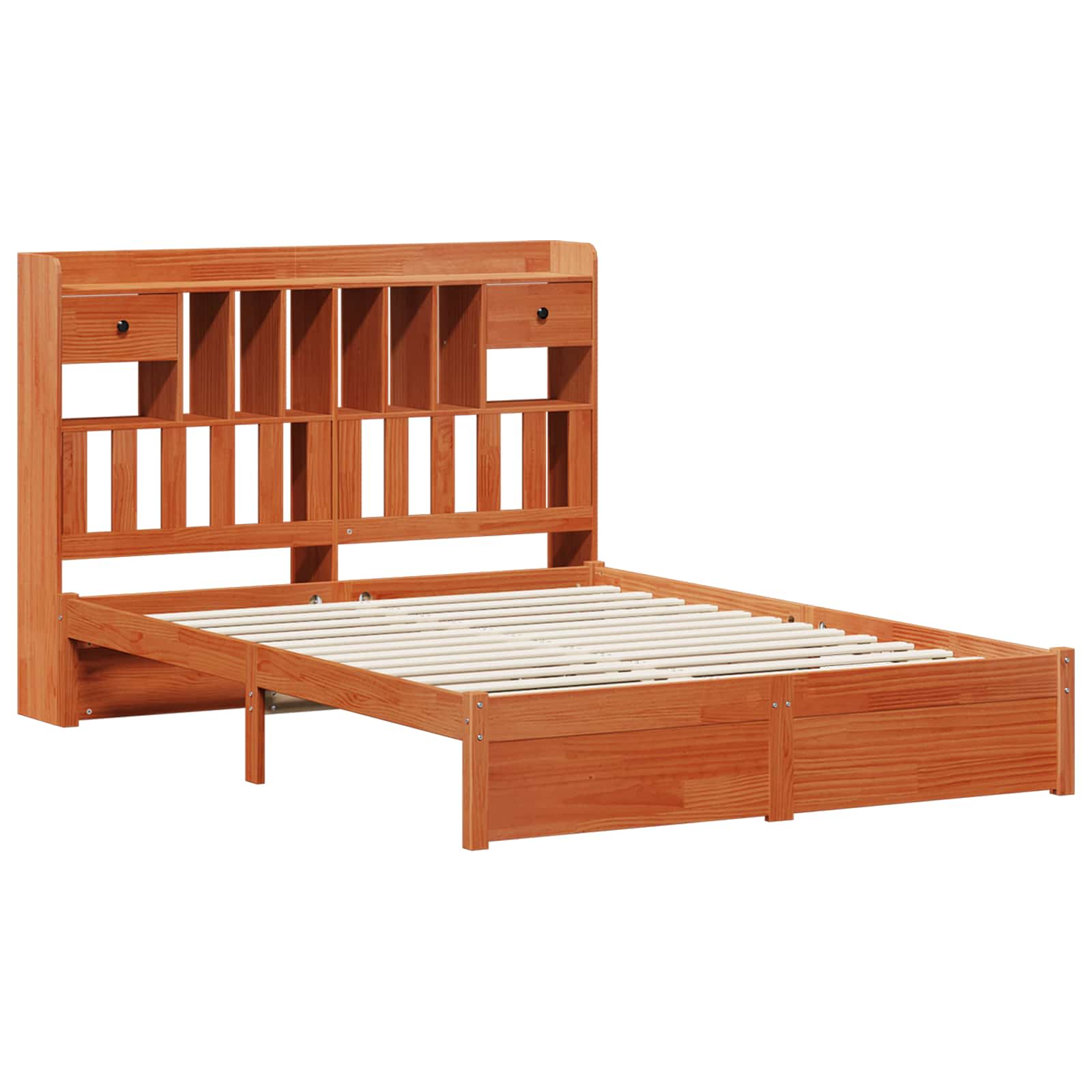 Libreria Struttura Letto 2 pcs Marrone cerato 200 x 140 cm 3422766