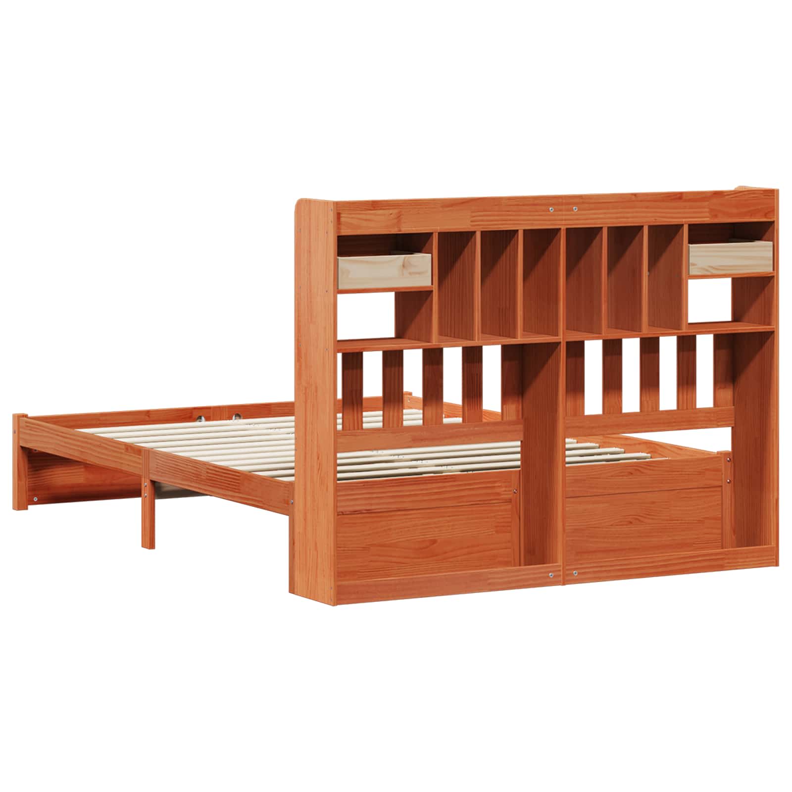 Libreria Struttura Letto 2 pcs Marrone cerato 200 x 140 cm 3422766