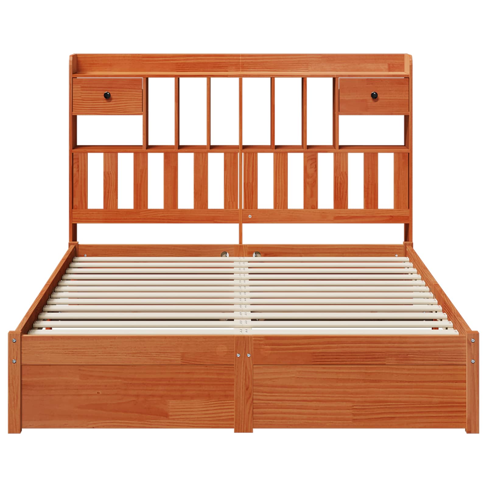 Libreria Struttura Letto 2 pcs Marrone cerato 200 x 140 cm 3422766