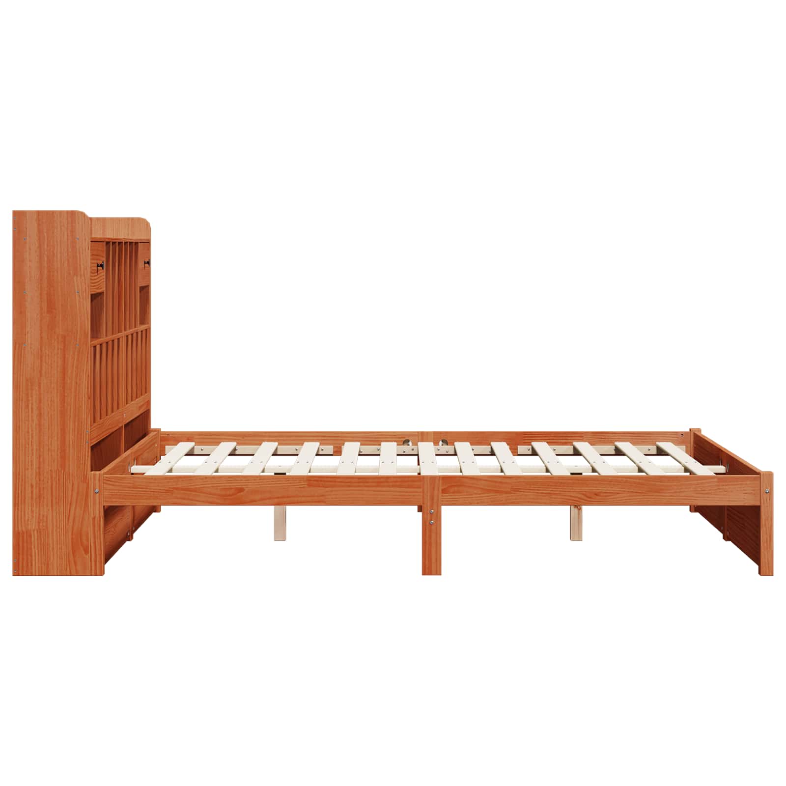 Libreria Struttura Letto 2 pcs Marrone cerato 200 x 140 cm 3422766