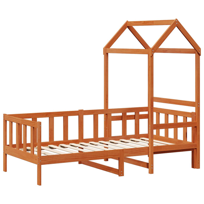 Set di Letto per il Giorno 2 pcs Marrone cerato Pino massello 3422768