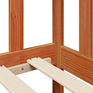 Daybed con testiera 3 pcs Marrone cerato Legno di Pino Massello 3422777