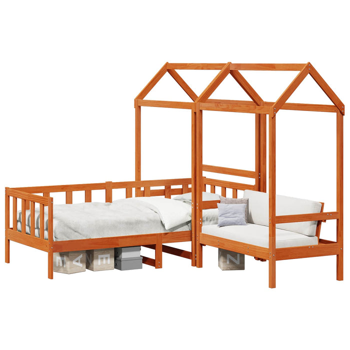 Set di Letto per il Giorno Marrone cerato Pino massello 3422779