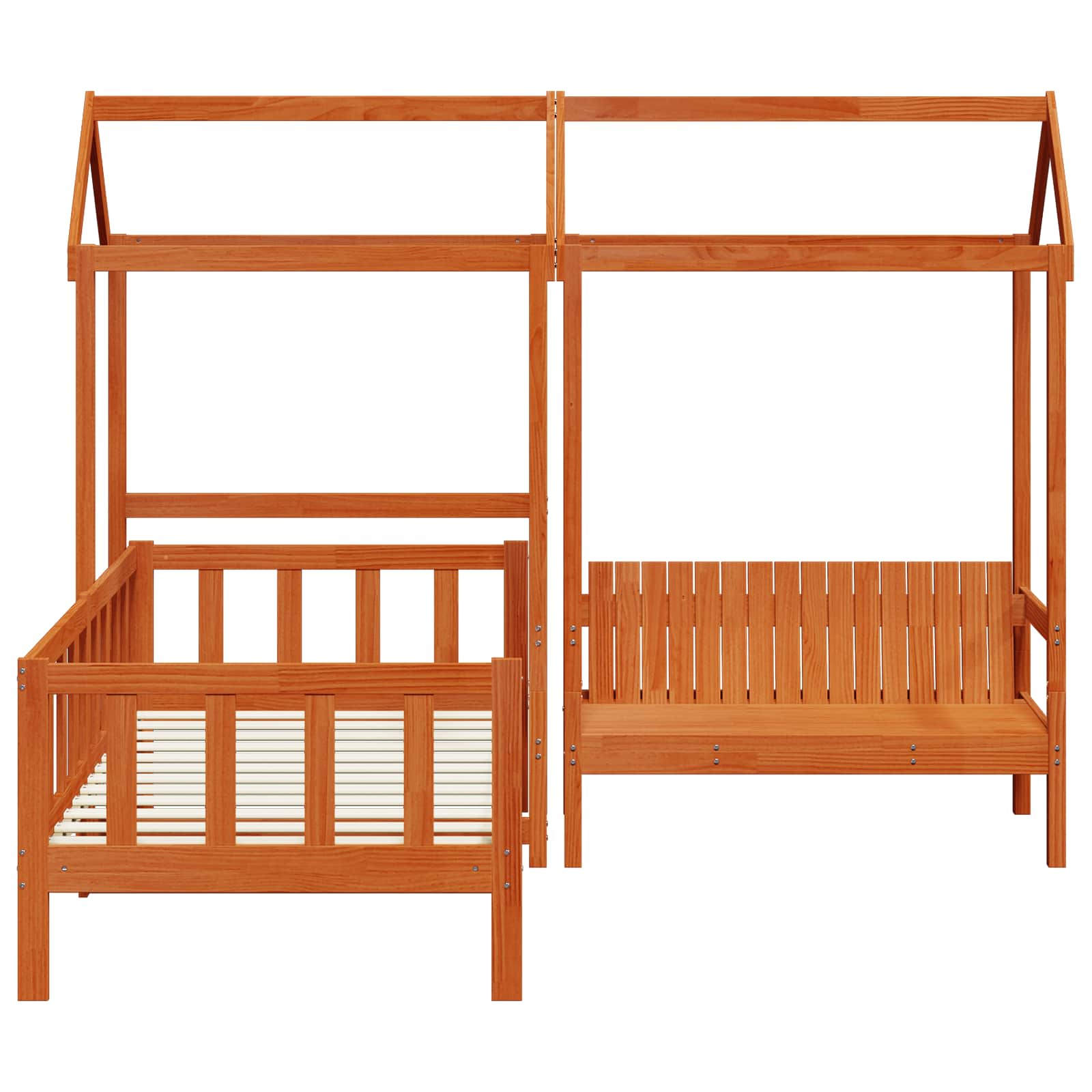 Set di Letto per il Giorno Marrone cerato Pino massello 3422779