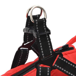 Cappotto per Cani con imbracatura Rosso L Pile e Poliestere 3422504