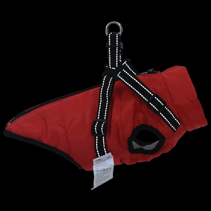 Cappotto per Cani con imbracatura Rosso L Pile e Poliestere 3422504