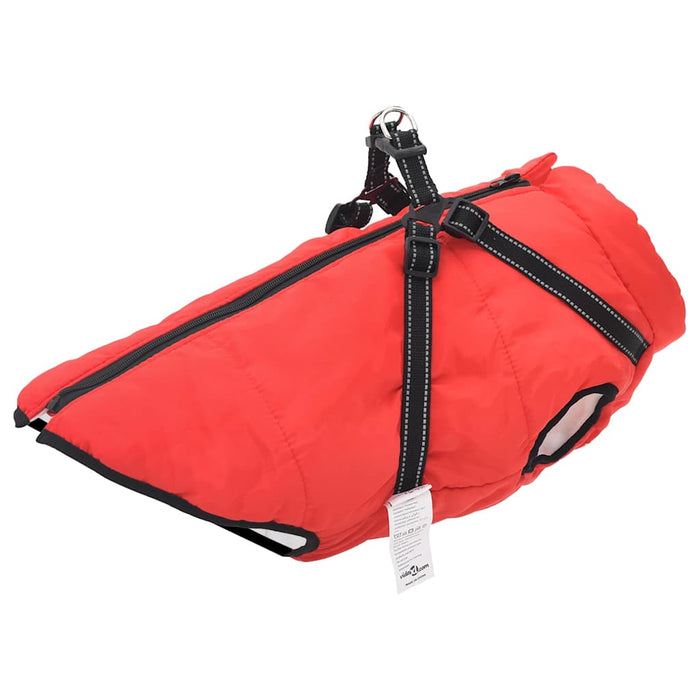 Cappotto per Cani con imbracatura Rosso 6XL Pile e Poliestere 3422510