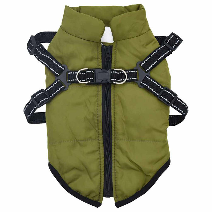 Cappotto per Cani Verde militare XL Pile e Poliestere 3422514