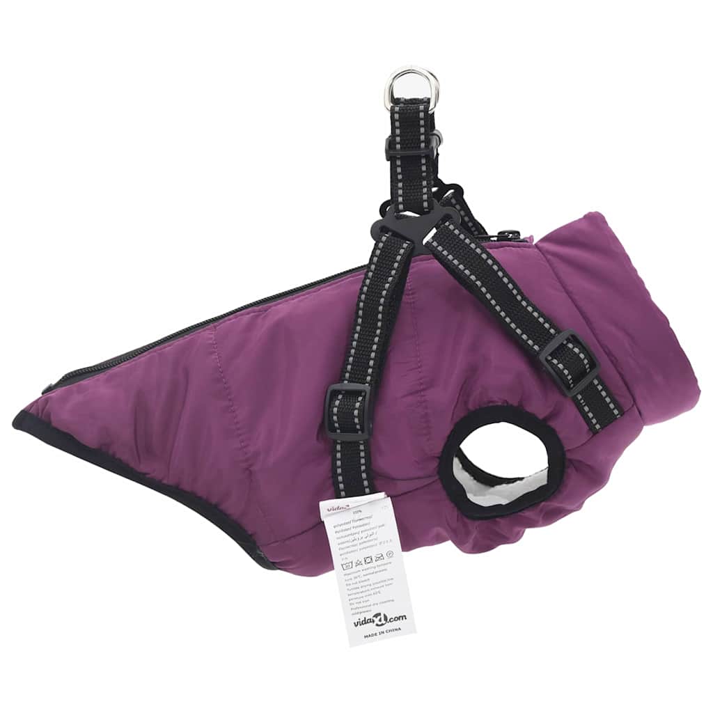 Cappotto per Cani con imbracatura Viola L Pile e Poliestere 3422522