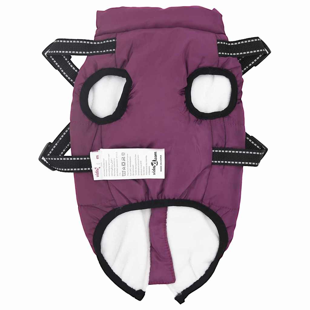 Cappotto per Cani con imbracatura Viola 2XL Pile e Poliestere 3422524