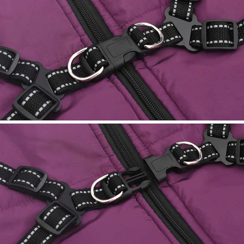 Cappotto per Cani con imbracatura Viola 4XL Pile e Poliestere 3422526