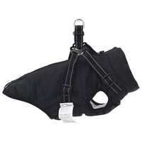 Cappotto per Cani con imbracatura Nero S Pile e Poliestere 3422529