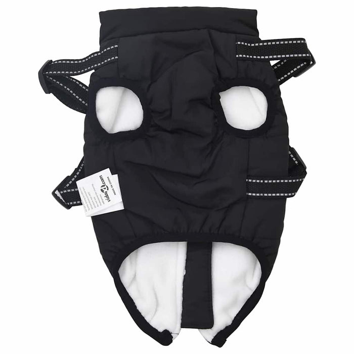 Cappotto per Cani con imbracatura Nero M Pile e Poliestere 3422530