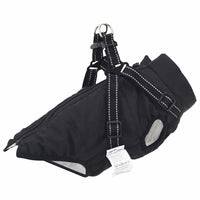 Cappotto per Cani con imbracatura Nero XL Pile e Poliestere 3422532