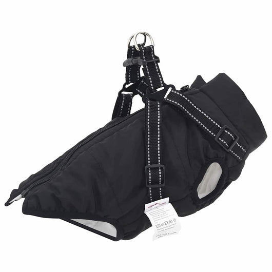 Cappotto per Cani con imbracatura Nero XL Pile e Poliestere 3422532