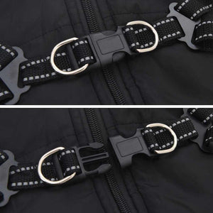 Cappotto per Cani con imbracatura Nero 2XL Pile e Poliestere 3422533