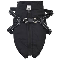 Cappotto per Cani con imbracatura Nero 2XL Pile e Poliestere 3422533