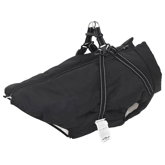 Cappotto per Cani con imbracatura Nero 3XL Pile e Poliestere 3422534