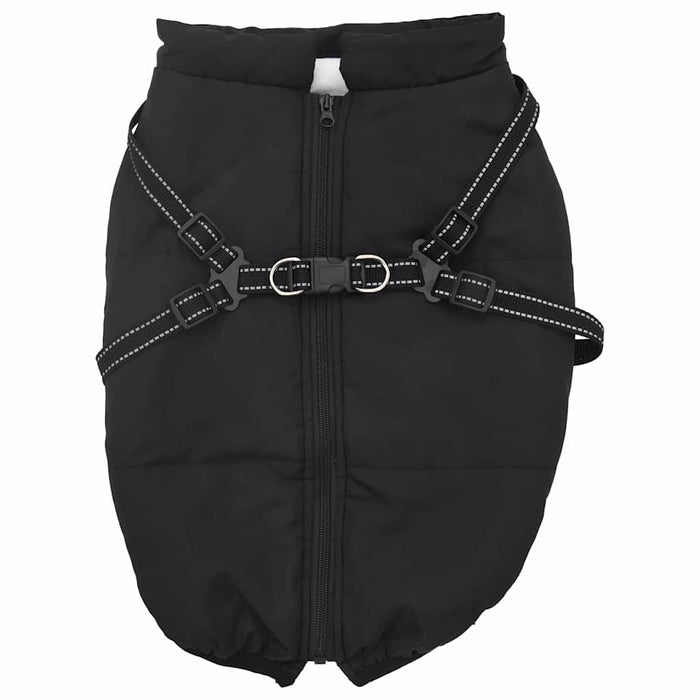 Cappotto per Cani con imbracatura Nero 4XL Pile e Poliestere 3422535