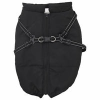 Cappotto per Cani con imbracatura Nero 5XL Pile e Poliestere 3422536