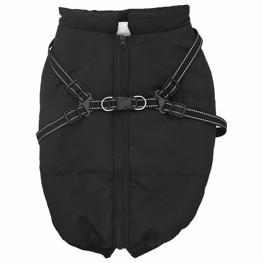 Cappotto per Cani con imbracatura Nero 5XL Pile e Poliestere 3422536