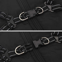 Cappotto per Cani con imbracatura Nero 6XL Pile e Poliestere 3422537