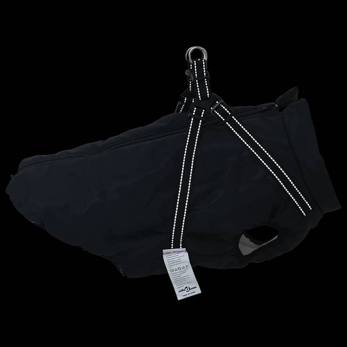 Cappotto per Cani con imbracatura Nero 6XL Pile e Poliestere 3422537