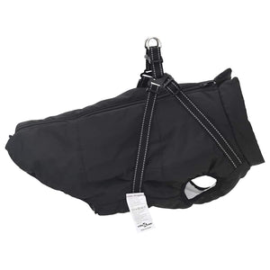 Cappotto per Cani con imbracatura Nero 6XL Pile e Poliestere 3422537