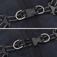 Cappotto per Cani con imbracatura Blu navy M Pile e Poliestere 3422539