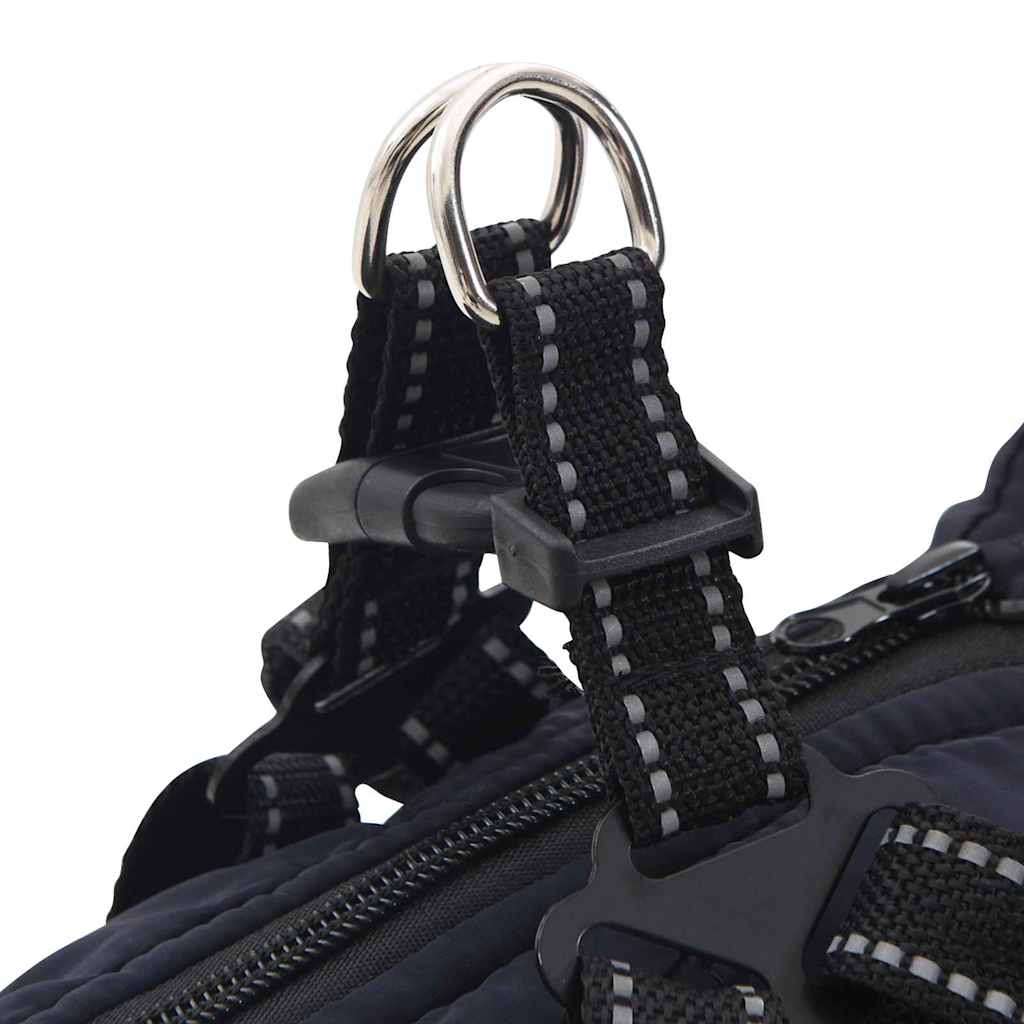 Cappotto per Cani con imbracatura Blu navy M Pile e Poliestere 3422539