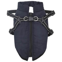Cappotto per Cani con imbracatura Blu navy XL Pile e Poliestere 3422541
