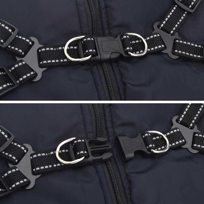 Cappotto per Cani Blu navy 4XL Pile e Poliestere 3422544