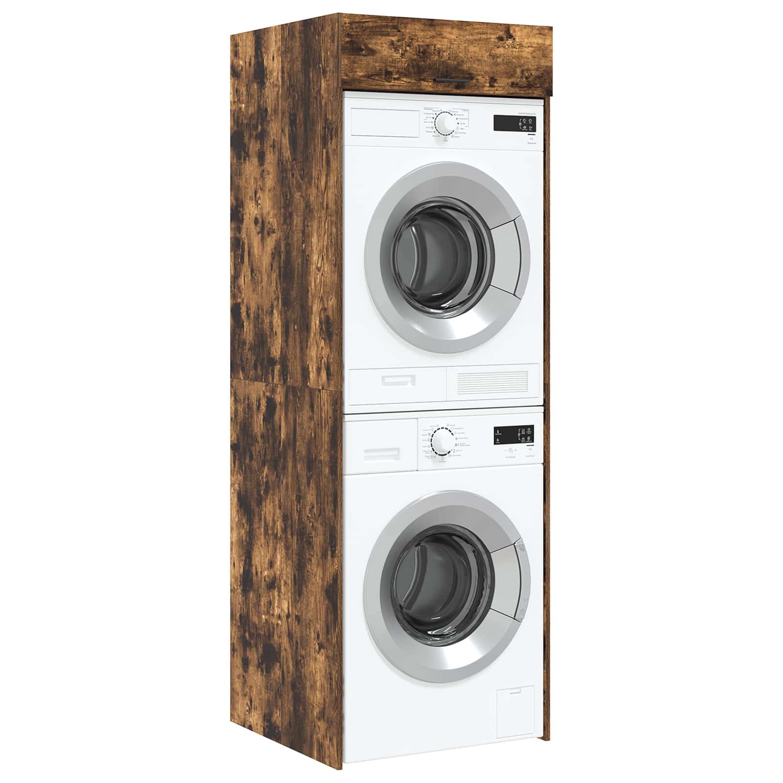 Mobiletto per lavatrice Rovere fumé 67,5 x 68 x 200 cm 3422788