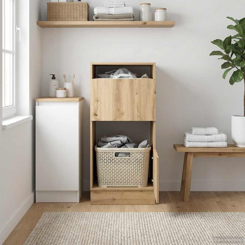Mobile da lavanderia Rovere artigianale 50 x 68 x 102 cm 3422807