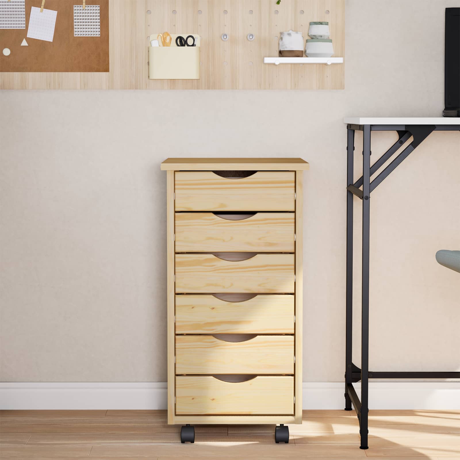 Armadietto Rotolante con Cassetti MOSS Vernice trasparente 42032400