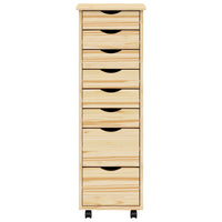 Armadietto Rotolante con Cassetti MOSS Vernice trasparente