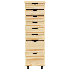 Armadietto Rotolante con Cassetti MOSS Vernice trasparente